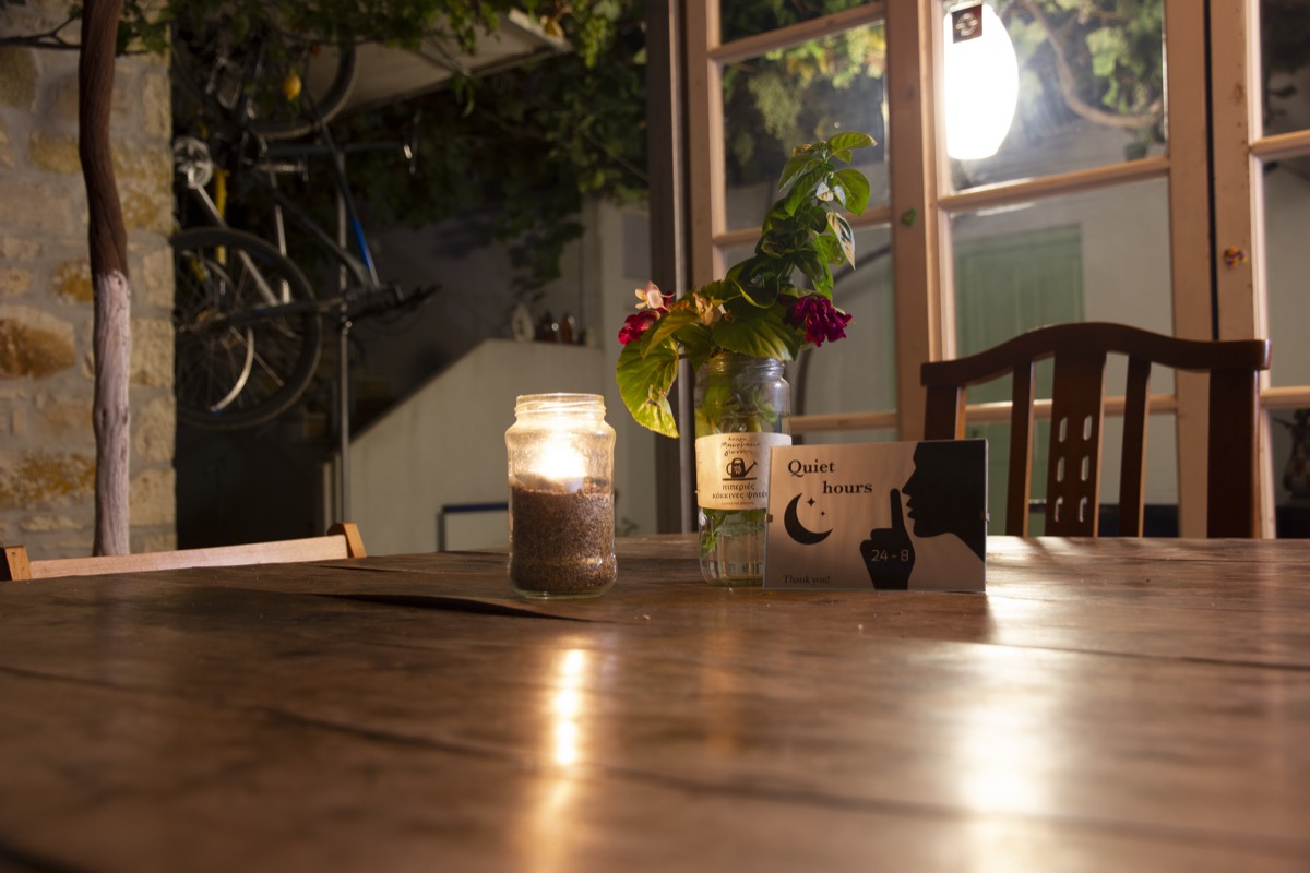 Calm atmosphere at the hostel in the evening